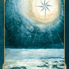 A tarot card from the Oracle of the Mythical Ocean set featuring a bright, radiating star above a dark night ocean, labeled with the number 29 and the name Polaris at the bottom.