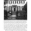 A black-and-white photo of a grand historic house with tall windows and white columns evokes Savannah’s charm on the cover of Savannah Folklore by Schiffer Publishing, Ltd., with a wrought iron gate and trees framing this storied Southern home.