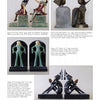A catalog page features four pairs of Art Deco-style Bookends by Schiffer Publishing, Ltd., with designs such as dancing women, stylized faces with fans, suited standing figures, and pairs facing opposite ways on rectangular bases.