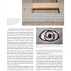 A page from "Velvet on My Mind, Velvet on My Loom" by Schiffer Publishing, Ltd. features images of a wooden tapestry beater and yarn spiral, with text exploring the importance of tension in handweaving techniques.
