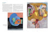 A two-page spread in Art From Cape Cod by Schiffer Publishing, Ltd. showcases text about William Freed on the left, with a colorful geometric abstract painting, and a vibrant organic abstract painting on the right.