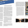 Two-page spread from "Ruhetag, The Day to Day Life of the German Soldier in WWII" (Schiffer Publishing, Ltd.) shows an article with black text on white and a boxed vintage round sunglasses display; close-ups appear bottom right.