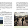 A scene from Lancaster County shows people strolling between market stalls on a sunny day, with portable toilets nearby. Reflections glisten on the wet ground. "Lancaster County Bucket List" by Schiffer Publishing, Ltd. is overlaid on the image.