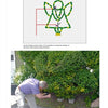 A man trims a large bush into an angel shape, demonstrating topiary art. Featured is "Basic Topiary" from Schiffer Publishing, Ltd.