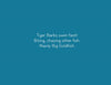 White text on a blue background reads: In The Fish Tank by Schiffer Publishing, Ltd., Tiger Barbs swim fast—biting and chasing other fish, especially the Big Goldfish. It’s a real fish tank story!.