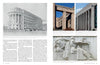 A two-page spread from WPA Buildings by Schiffer Publishing, Ltd. features text and four images showcasing neoclassical, Art Deco, and WPA Moderne government buildings in Washington, D.C. and Harrisburg, PA.