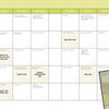 Celebrate the Day with Quilts by Schiffer Publishing, Ltd. features an April calendar of holidays like Earth Day, Golfer’s Day, DNA Day, plus unique quilting events. Includes a photo of a DNA model in the lower right corner.