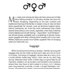 A page from "Close Quarters" by Schiffer Publishing, Ltd. features a title, gender symbols, and work travel advice for women—covering toiletries, clothing, luggage tips—with page 52 shown at the top.