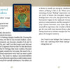 A book page from "The Empathic Oracle" by Schiffer Publishing, Ltd. features the 6th Sacral Chakra, showcasing an orange card with symbolic art, insights into empathic abilities, advice for empaths, and tips for managing emotional overwhelm.