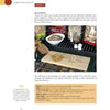 A page from Home Smoking Basics by Schiffer Publishing, Ltd. shows a wooden board with various wood chips on a grill, bags of chips behind, details on smoking meat and wood types, and a yellow tip box at the lower left.