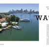 Aerial view of Miami waterfront homes with boats and skyline. Text on the right discusses high tide records in port cities and highlights resilient homes, featuring "Designing for Disaster" by Schiffer Publishing, Ltd. on innovative home design.