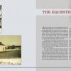 A two-page spread from Greetings from Gettysburg by Schiffer Publishing, Ltd. displays vintage photos of historic Gettysburg houses, a red "Chapter 3" banner, text columns, and a small illustration of people in the bottom right corner.