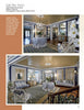 Showhouses 1 by Schiffer Publishing, Ltd. showcases luxurious, French-inspired 19th-century interiors with gilded coffered ceilings, blue and white drapes, ornate rugs, and elegant decor, captured from two angles in historic homes.
