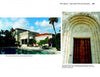 Experience Florida’s Mediterranean revival with "Casas to Castles" by Schiffer Publishing, Ltd.—featuring elegant villas with arched windows, pools, palm trees, and intricate stone archways above wooden doors.