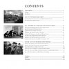 Table of contents page from "The German U-Boat Base at Lorient, France, Vol.1" by Schiffer Publishing, Ltd., featuring 3 black-and-white photos (including U-boats at Lorient) and a list of WWII section titles with page numbers.