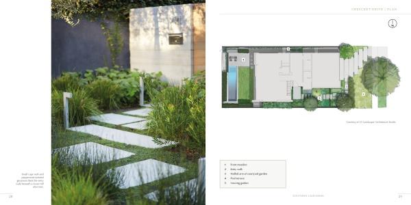 Regional Landscape Architecture: Southern California by Schiffer Publishing, Ltd. features modern private gardens with large stone pavers in grass and lush plants, plus aerial plans of homes, pools, and planting areas typical of the region.