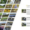 A grid of small photos from "Hudson Valley Reflections" by Schiffer Publishing, Ltd. shows local wildlife, flowers, and landscapes. Right-side text offers travel guide details and directions to a natural site titled “Getting There.”.