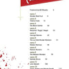 The table of contents page for Hollywood Obscura by Schiffer Publishing, Ltd. features a red "Contents" banner, lists chapters on Hollywood and famous murders with page numbers, and has red blood splatter graphics on the bottom corners.