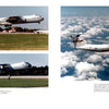 A book spread from Schiffer Publishing, Ltd. features three images of the C-141 Starlifter cargo aircraft on a runway and in flight, with descriptive text on the right page.