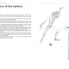 Two pages from Kabbalah and the 22 Paths of Healing by Schiffer Publishing, Ltd., feature black-and-white drawings of a nude figure in expressive poses with Hebrew letters, inspired by Kabbalistic healing. Text appears on the left; illustrations on both pages.
