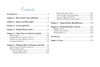 The table of contents for "Let's Get Creative With Quilt Labels" by Schiffer Publishing, Ltd. lists chapters on quilt labels, quilting techniques, shapes, hand-embroidered and fusible labels, edge with interfacing, and traceable shapes with page numbers.