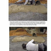 Someone shapes the surface of wet concrete for a bench on gravel, using their hands while a tipped bucket and materials are nearby—perfect inspiration for Schiffer Publishing, Ltd.'s "Sand Casting Concrete" step-by-step guide.
