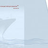 A Cruise Ship Primer by Schiffer Publishing, Ltd. features a sleek cruise ship on calm waters, a blue and white palette, waves, an inspiring quote above the ship, and a table of contents listing sections and page numbers on the right.