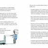 A two-page spread from Max's Box by Schiffer Publishing, Ltd. explores children's emotional development, offering ways to help kids express and manage emotions, featuring a child with an open box and a smiling adult in a suit.
