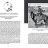A spread from Ghosts, Legends, and Lore of the Rockies (Schiffer Publishing, Ltd.) shows text on the left and a black-and-white photo of a cowboy on horseback on the right. The decorative chapter, Ghost Rider of Cimarron, explores Old West supernatural tales.