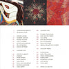 The contents page of Art Quilts International (Schiffer Publishing, Ltd.) features abstract art at the top, an orange "Contents" heading upper right, with contributors, gallery sections, and page numbers on a white background.