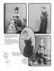 A collage for "Victorian Costume for Ladies 1860-1900" by Schiffer Publishing, Ltd. shows four black-and-white photos of women in detailed 19th-century dresses, each with short captions and a small rose illustration at the bottom left.