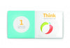A spread from Think Circles! by Schiffer Publishing, Ltd.: The left page reads "1 Colorful Circle. What can it be?" and the right says "Think: Then lift the flap to see!" above a red, green, and white circle illustration.