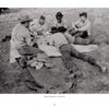 Five men in cowboy hats play cards on a blanket in a grassy field, with jackets and gear nearby, capturing the relaxed spirit of the American West in Harvey Caplin's Real Cowboys & the Old West by Schiffer Publishing, Ltd.