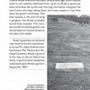 A page from Ghosts of Maine (Schiffer Publishing, Ltd.) features text about Al Brady’s grave above a gravestone photo at Bangor’s Mount Hope Cemetery, a notable paranormal hotspot. The caption notes it as gangster Al Brady’s gravesite.