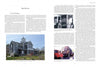A two-page spread in "Art From Cape Cod" by Schiffer Publishing, Ltd. introduces the Cape Cod Museum of Art with text and three images: a steepled house, people entering a museum, and a truck with people and balloons.