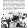 Black and white photo from "Ku Klux Terror" by Schiffer Publishing, Ltd.: A burning bus on its side, smoke rising, people nearby. One person helps a man on the ground—a powerful civil rights era scene in Alabama.