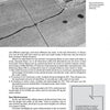A black-and-white page from "Concrete Flatwork" by Schiffer Publishing, Ltd. discusses cracks in concrete pavements and reinforcement fibers, featuring a sidewalk crack photo and an illustration of how rebar helps prevent cracks from widening.