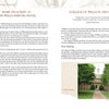 The left page of "Virginia's Haunted Historic Triangle 2nd Edition" (Schiffer Publishing, Ltd.) explores Williamsburg hotel hauntings and Virginia ghost history; the right shows the College of William and Mary with photo of its brick building and trees.