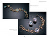 Two images from "Masters of Contemporary Indian Jewelry" by Schiffer Publishing, Ltd. show wearable art: a Shawn Bluejacket gold and opal bracelet (top), and the same bracelet with matching earrings (bottom) on dark backgrounds.