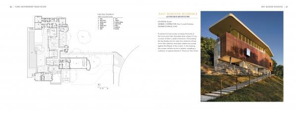 A close-up of "Contemporary Texas Architecture" by Schiffer Publishing, Ltd., showcasing innovative designs ideal for creating climate-resilient homes.
