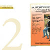 An open book from Fraver by Design (Schiffer Publishing, Ltd.) shows CHAPTER TWO: SONDHEIM with a large 2, beside the Sunday in the Park with George Broadway poster featuring stylized park figures and striking theatrical art.