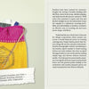A spread from "Inspiration Kantha" by Schiffer Publishing, Ltd. shows Chapter 2: Supplies—photos of thread, fabric, a yellow drawstring bag on the left, and close-ups of textile art and kantha embroidery with descriptive text on the right.