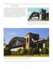 A page from Bridges: A Postcard History by Schiffer Publishing, Ltd. displays two photos of New York City's Hell Gate Bridge—a historical black-and-white image above and a modern color view below with a train, plus construction text on the left.