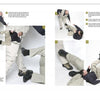 In "Combat Knives and Knife Combat" by Schiffer Publishing, Ltd., two men demonstrate self-defense moves, including evading a leg attack, countering, and grappling, showing how attackers can be subdued on the ground.
