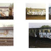 From the Platform 2 by Schiffer Publishing, Ltd. features photos of Bronx subway graffiti—bold, colorful tags on train cars along outdoor tracks—capturing the vibrant spirit of 1980s New York graffiti and hip-hop culture.