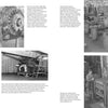 A double-page spread showcases black-and-white photos of factory workers assembling machinery, including the M18 Hell-Cat. Each image is paired with descriptive captions. Published by Schiffer Publishing, Ltd.