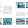 In "How to Create Encaustic Art" by Schiffer Publishing, Ltd., a two-page spread explains subtractive and additive art techniques with step-by-step photos showing engraving, intaglio, and encaustic methods using paint or hot wax on blue textured surfaces.