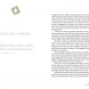 An open spread from The Herbal Healing Deck by Schiffer Publishing, Ltd. shows the left page, "Winter–North," with a D.H. Lawrence flower quote; the right page covers roots, healing, winter, herbal medicine, and features a small green leaf graphic at the top.