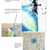 The page from Marge's Custom Slipcovers by Schiffer Publishing, Ltd. shows step-by-step sewing guides with machine stitching, close-ups of pinned seams, and a skirt with a pocket—ideal for learning slipcover techniques with clear instructions.