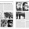 A two-page book spread from Schiffer Publishing, Ltd.'s "The 27th Waffen-SS Volunteer Grenadier Division Langemarck," featuring text, a Belgium map, WWII photos, aerial views, group shots, and portraits of division members in uniform.